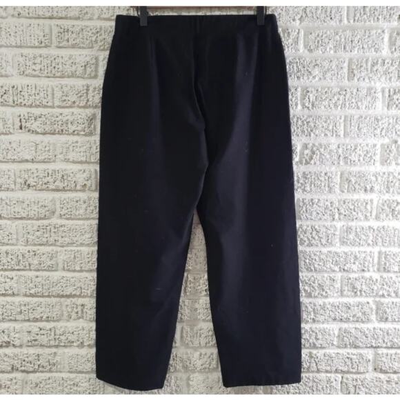 Eileen Fisher Large Stretch Crepe Slim Ankle Pants Black EETK - Picture 11 of 11